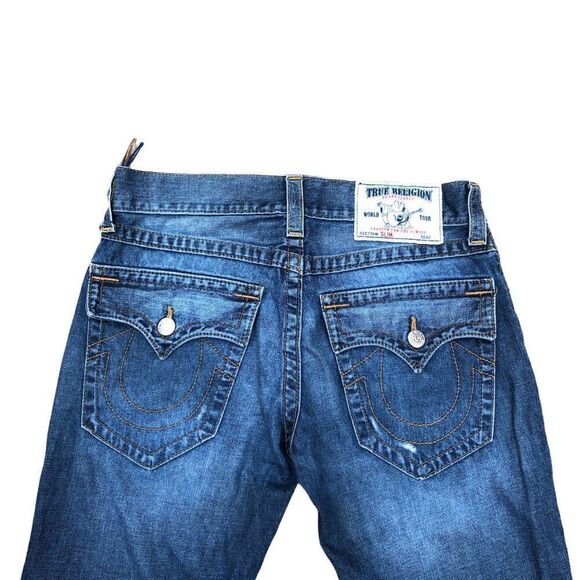 True Religion Jeans Size 32 SLIM Flap T Blue - Picture 10 of 10
